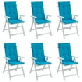 thumbnail image 4 of vidaXL 47.2 in x 19.7 in Blue Foam Cushions Outdoor Seating Cushions, Water Repellent, 6 Count, 4 of 9