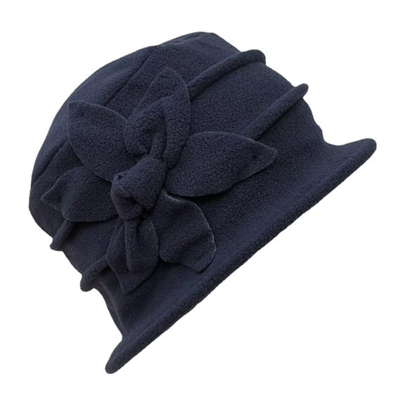 Boonie Bucket Hat for Women - Military Style Sun Hat with Neck Cover Vintage Floral Wool Bucket Hat For Women Double Layer Fisherman Hat Elegant Winter Cap