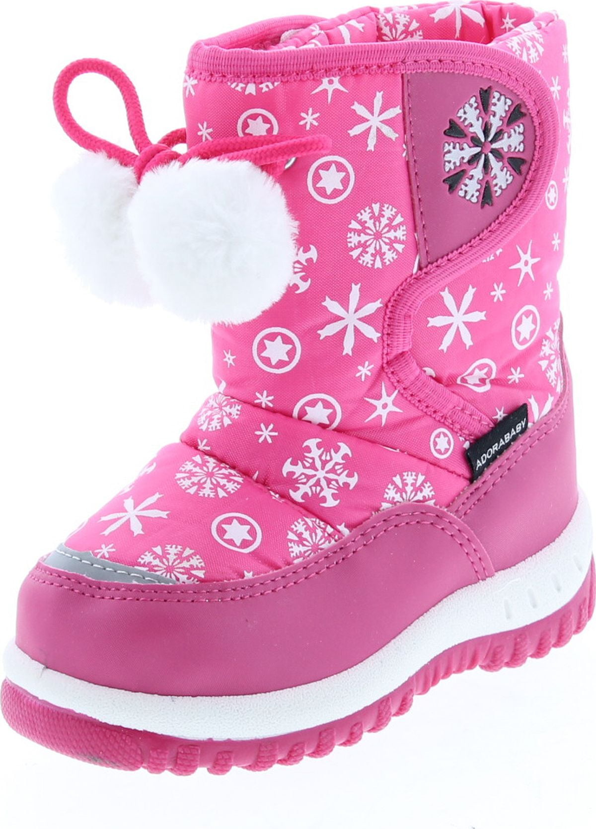 Static Footwear Kids Warm Winter Waterproof Snow Boots, Fuchsia, 6