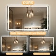 thumbnail image 3 of Hasipu 36"x30" LED Bathroom Mirror with Lights Anti-Fog, Dimmable, 3 Color Modes, Frontlit Vanity Mirror with Memory, Horizontal or Vertical Mount, 3 of 8