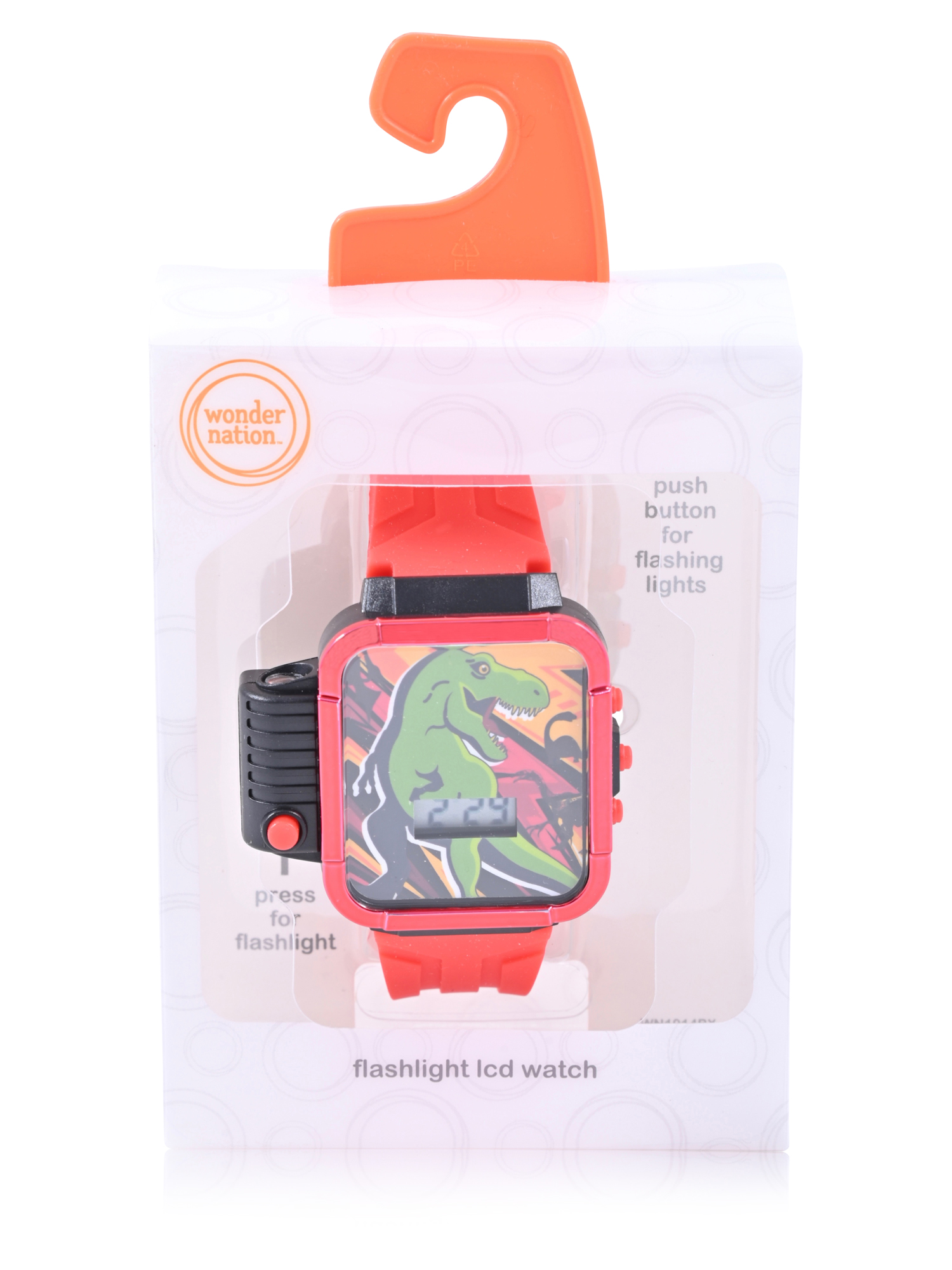 Wonder Nation Dino Flashlight LCD Watch in Red photo 2