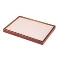 thumbnail image 1 of Organizador de bandejas para joyas, estuche con 100 ranuras, caja de almacenamiento para accesorios de joyería para uso doméstico Beige, 1 of 9