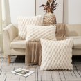 thumbnail image 5 of Textured Bubble Throw Pillow Covers 3-Pack, Soft Cozy Decorative Cushion Cases for Couch Sofa Bedroom Living Room Home Décor – Modern Plush Accent (Cover Only), 5 of 7