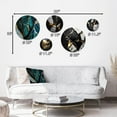 thumbnail image 4 of Designart "Green-Hued Geode Abstraction I" Abstract Marble Metal Wall Art Set of 5 Piece, 4 of 5