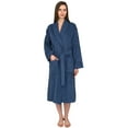 thumbnail image 4 of TowelSelections Women's Robe, Turkish Cotton Terry Shawl Bathrobe Medium/Large Bijou Blue, 4 of 5