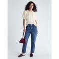thumbnail image 2 of Free Assembly Women's Ribbon Cable Knit Sweater with Short Sleeves, Lightweight, Sizes XS-XXL, 2 of 5