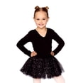 thumbnail image 2 of Petite Etoile Dancewear Toddler Girls Black 3 Layer Tutu Skirt with Star Print & Bonus Scrunchie for Ballet/Dance-5T, 2 of 8