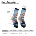 thumbnail image 2 of Fotbe Sailing Ship Ocean Sunset Calcetas Largas con Estampado para Hombre y Mujer – Calcetas de Compresión Transpirables y Elásticas, Viajar y Uso Diario Talla 5-11, 2 of 6