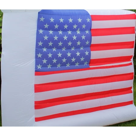 Northlight 5.5' Pre-Lit Inflatable American Flag Outdoor Decoration