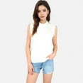 thumbnail image 2 of Women's Sleeveless Knit Sweater Top with Fringe Shoulder Detail - X Large, White, 2 of 7