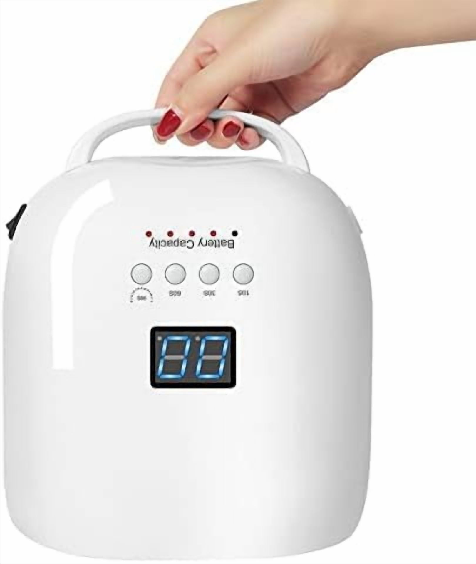 Nail Dryers Rechargeable Nail UV LED Lamp 86W Red Light Gel Polish Dryer Wireless LED Light for Nails Cordless Nail Lamp with Handle Nail lamp (Color : 86W 18000mAh Black Plugs Type : EU)