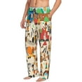 thumbnail image 6 of Cauagu construction road work landscape Mens Pajama Pants Sleep & Lounge Pants,PJ Bottoms with Pockets-Small, 6 of 6