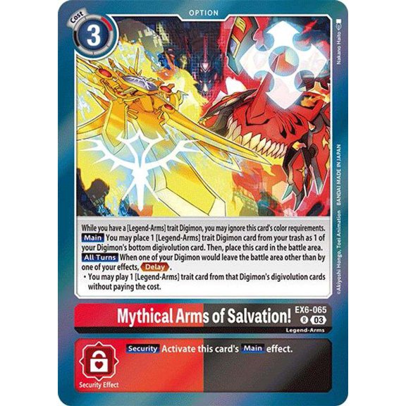 Digimon Infernal Ascension Rare Mythical Arms of Salvation! EX6-065