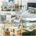 thumbnail image 6 of Waterproof Throw Pillow Covers Set of 2, 20x20 Inch Blue Conch Coastal Decorative Pillowcases Outdoor Pillow Slip Cushion Covers Set for Couch Tent Beach Botanical Summer Starfish, 6 of 7