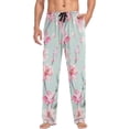 thumbnail image 4 of Bloom Cherry Floral Ghost Pajama Pants, Men's Lounge Pants Light with Drawstring and Pockets, Christmas New Year Birthday Father's Day Gifts, X-Large, 4 of 7