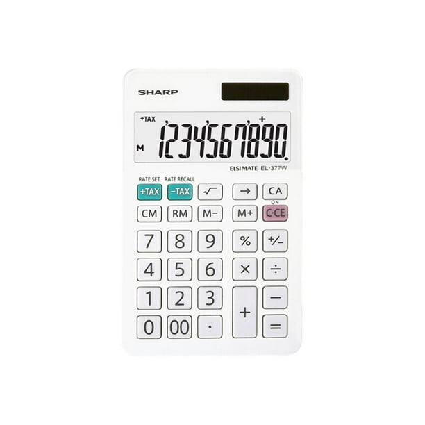 Sharp EL377WB 10 Digit Handheld Basic Calculator