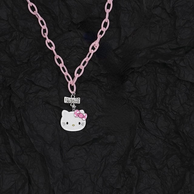Hello Kitty Sanrio collar Anime Kawaii Hello Kitty cosas luz lujo ajustable clavícula cadena Y2k accesorios niña regalo xuanjing unisex
