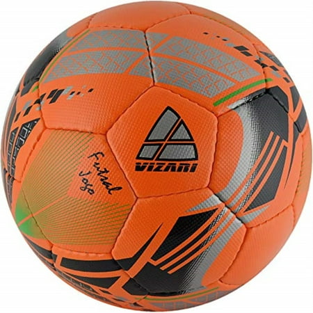 Vizari Sport Jogo Futsul Soccer Ball  Orange  Black and Green