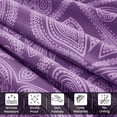thumbnail image 6 of Lux Decor Queen 6 Piece Bed Sheet Set - Paisley Printed Microfiber Sheets, Ultra Soft, Deep Pocket, Wrinkle-Free, Breathable, OEKO-TEX Certified - Queen, Purple, 6 of 9