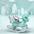 thumbnail image 2 of Luku Toddler Rocking Horse with Sound Button & 4 Wheels - Ideal Ride-On Toy for Boys and Girls, 2 of 7