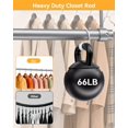 Ceiling Mounted Closet Rods for Hanging Clothes, 17-84in, Silver ...