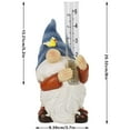 thumbnail image 2 of 5"Capacity Resin Gnome Figurin Rain Gauges Hand Painted Sculpture With Plastic Water Gauge Rain Catcher Personalize Lawn Garden Yard Courtyard Outdoor Space Decor 3.7 X 8" Blue, 2 of 6