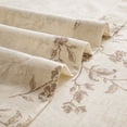 thumbnail image 5 of CURTAINKING Floral Linen Blend Curtains Light Filtering 84 Inch Curtains for Living Room Bedroom Farmhouse Vintage Window Treatment Rod Pocket Taupe, 5 of 11