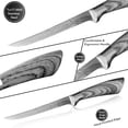 thumbnail image 3 of Stainless Steel Fishing Knife,6inch Damascus Laser Boning Knife Professional Kitchen Fillet Knife for Fish, 3 of 9