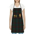 thumbnail image 3 of Easygdp Buffalo Plaid Dark Green Apron Waterdrop Resistant with 2 Pockets,Oil Resistant Cooking Kitchen Chef Apron for Women Men, 3 of 7