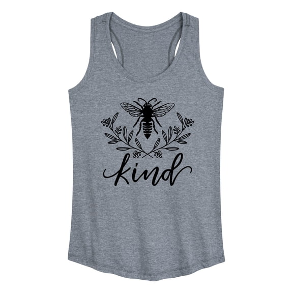 Instant Message - Bee Kind Floral Graphic Racerback Tank