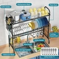thumbnail image 2 of Over The Sink Dish Drying Rack, 3-Tier Stainless Steel Large Over The Sink Dish Rack with Utensil Holder Dish Drainers for Kitchen Counter, 2 of 7