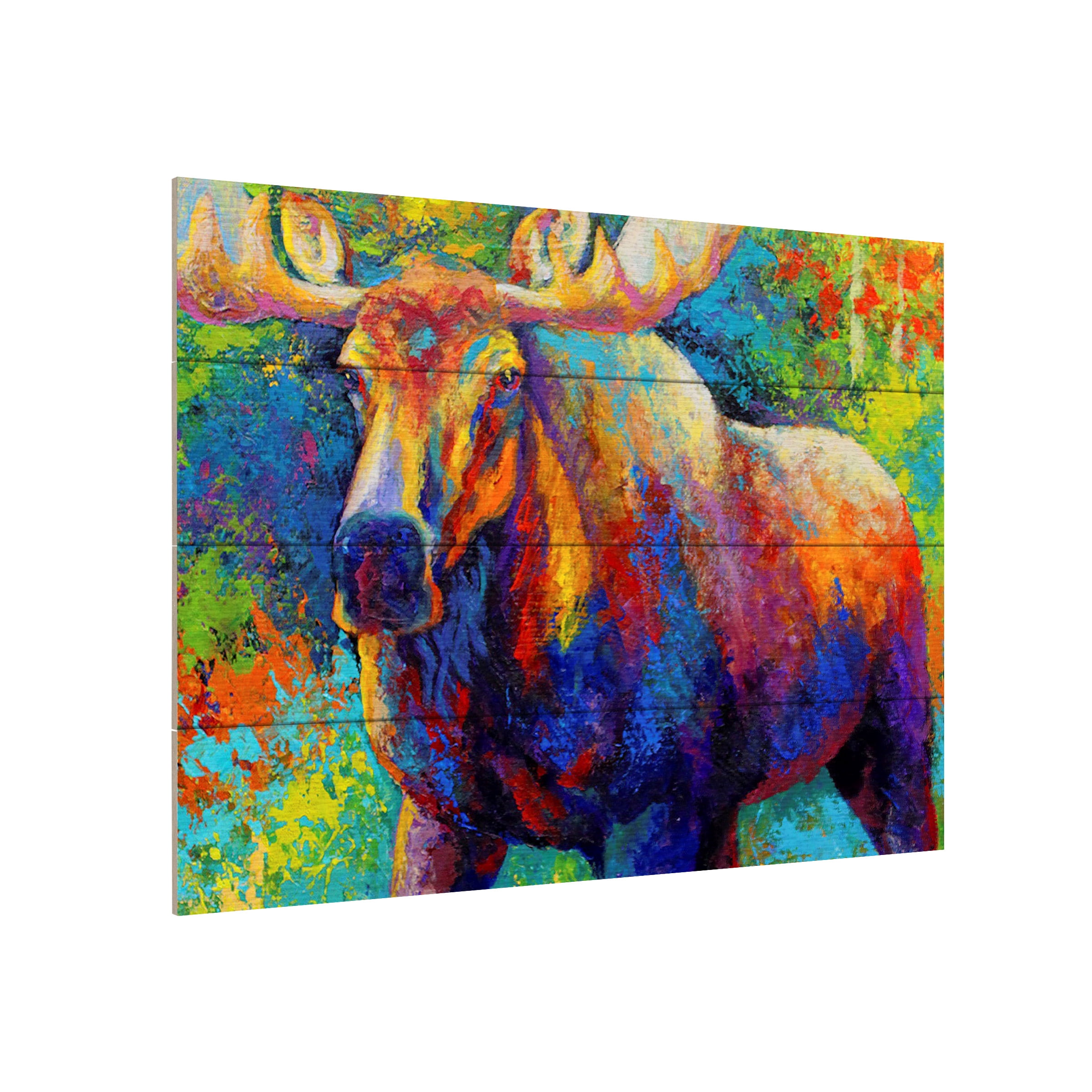 Marion Rose 'Bull Moose' Wood Slat Art