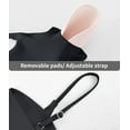thumbnail image 4 of OVESPORT Women's Adjustable Sports Bra Wirefree Racerback Workout Bras Sexy Thin Straps Yoga Sport Bras with Removable Pads, 4 of 9