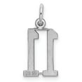 thumbnail image 3 of Auriga Fine Jewelry 925 Sterling Silver/Rhodium-plated Elongated Number 11 Charm for Women, 3 of 6