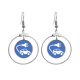 thumbnail image 1 of Los vehículos de energía proteger medio ambiente patron enchufe Los pendientes cuelgan del aro de la joyería del círculo de la gota Unbranded M, 1 of 3