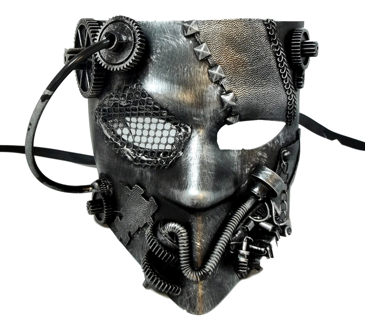Silver M39146 Steampunk Phantom Theater Masquerade Mask for Men 
