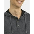 thumbnail image 3 of George Men's Button Henley Hoodie with Long Sleeves, Sizes S-3XL, 3 of 5