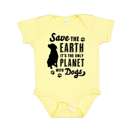 

Inktastic Save the Earth It s the Only Planet with Dogs with Pawprints Boys or Girls Baby Bodysuit