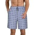 thumbnail image 2 of Uemuo Porcelain Chinaware Pattern Men's Swim Trunks Hawaiian Beach Bathing Suit Swimsuits Beach Quick-Dry Shorts with Pockets-, 2 of 9