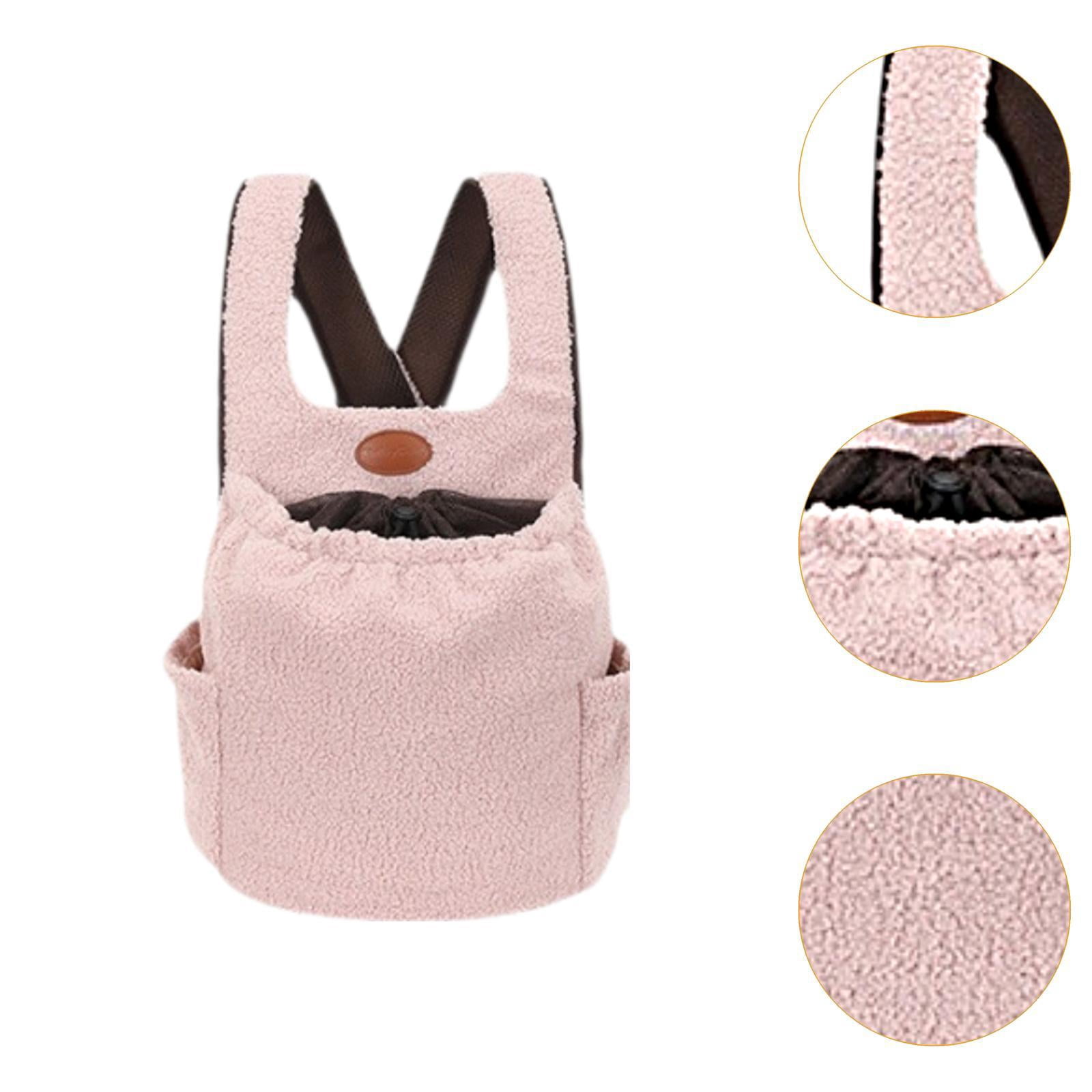 oshhni Pet Carrier Backpack Adjustable Novelty Travel Bag Breathable Kitten Dog Bag Pink