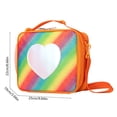thumbnail image 4 of Lunch Bag Sequin Heart-Shaped Insulated Crossbody Thermal Cooler Cute Waterproof Oxford for Youth Picnic Purple by Xuniizn, 4 of 7