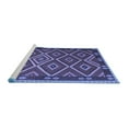 thumbnail image 2 of Ahgly Company Machine Washable Indoor Round Oriental Blue Traditional Area Rugs, 4' Round, 2 of 4