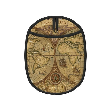 

Qekee World Map1 Pattern Silicone Pot Holders Oven Mitts Heat Resistant Hot Pads Non Slip Pot Holder Towel Cloth Interior Lining