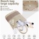 thumbnail image 3 of Straw Beach Bags for Women Summer Straw Bag Woven Tote Bag with Tassels Large Straw Shoulder Bag Woven Handbags with Zip for Travel, Shopping, Holiday, 3 of 4