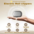 thumbnail image 4 of 2026 New 2-in-1 Electric Nail Clipper- 2 Speeds, LED Light, Clip Storage, USB Rechargeable for Baby/Kids/Adults/Seniors, 4 of 8
