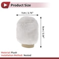 thumbnail image 4 of Cubierta de pomo de cambio de marcha Unique Bargains Universal para automóvil SUV camión RV protector de palanca de cambios anidado de felpa blanca, 4 of 7