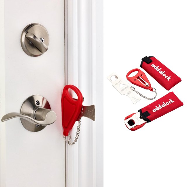Cerradura de puerta Addalock The Original Portable, paquete de 2