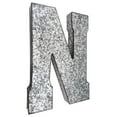 thumbnail image 2 of 20" Metal Letter "N" Wall Decor, Silver with Rusted Edges, Galvanized Wall Mountable Decoration for Country, -Century, or Farmhouse Themed Room or Event - YOSITiuu, 2 of 3
