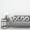 thumbnail image 3 of Ambesonne Retro Throw Pillow Cover 4 Pack, Warrior Ready Attack, 24", Black White, 3 of 7