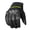 BlackGreen, variant on Men's Premium Leather Street Motorcycle Protective Cruiser Biker Gel Gloves L